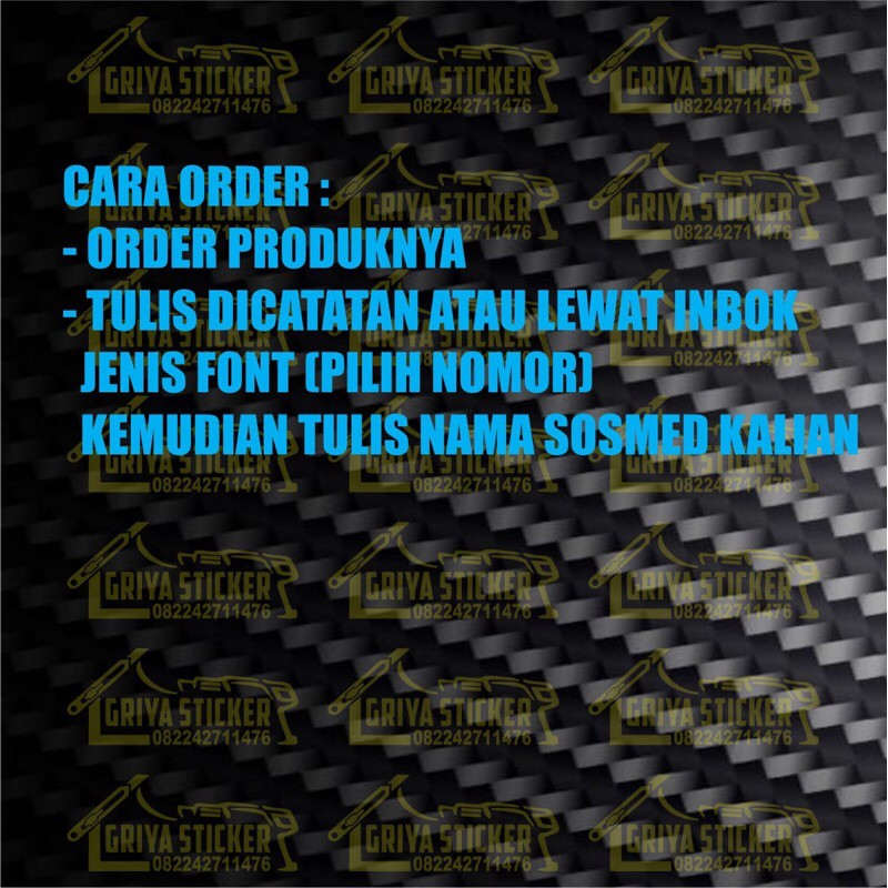 Cutting sticker - Stiker nama sosmed  instagram channel youtube whatsapp twitter custom murah