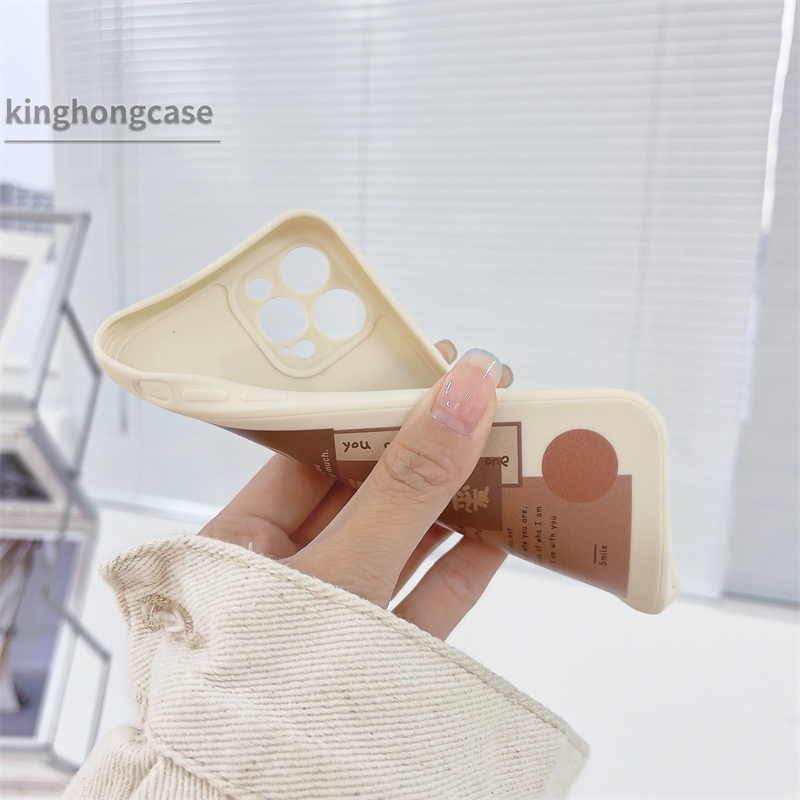 Case Samsung A03 J2 J7 Prime A02S A20 A72 A50S A10 A32 A52 A12 A51 A10S A50 A20S A30S A52S A30 M12 M10 M01S A54 A15 A16 A9 A5 Y12 Y20 A12 Ins Korean Cute Cartoon Bear Stone White Soft Tpu Case Phone Cover-5