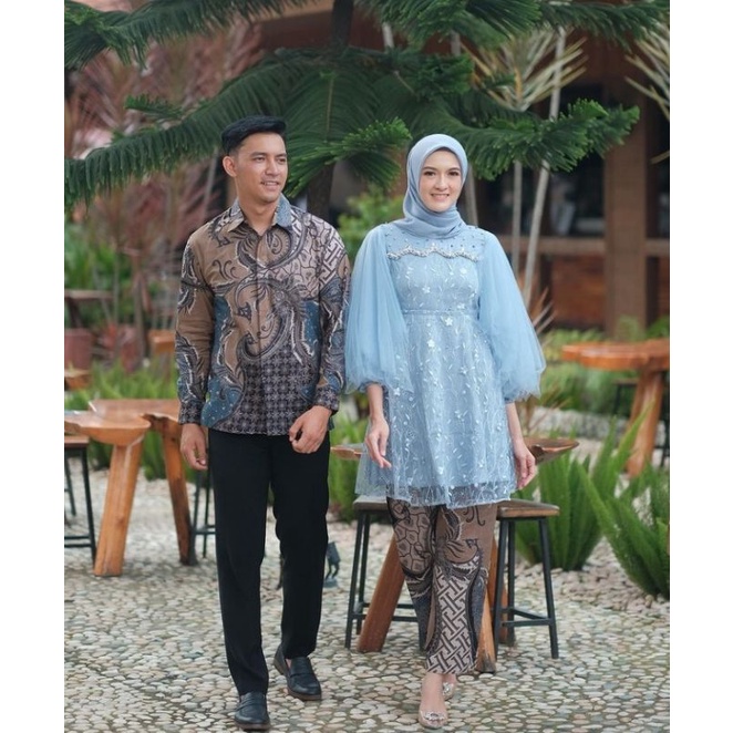 SET COUPLE LUNA TUNIK BLUE