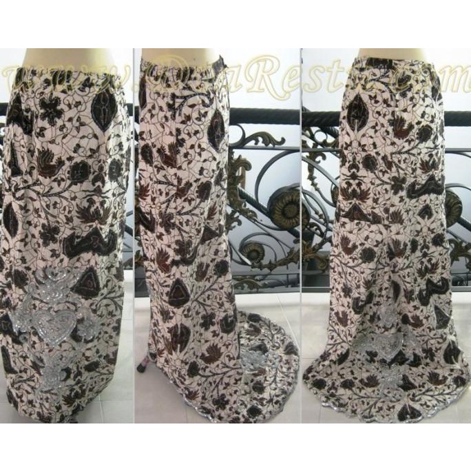 rok batik duyung bawahan kebaya ekor nikah akad resepsi pesta