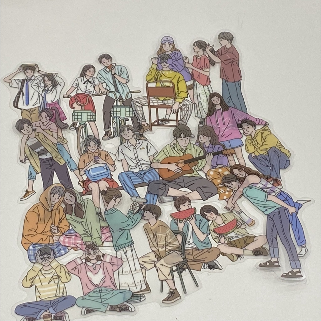 

Couple Girl Stiker Transparan Sticker Untuk Journaling Jurnal Bujo