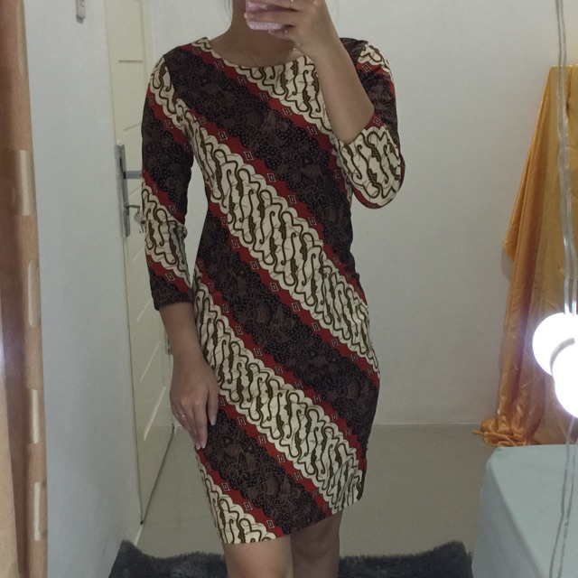 DRESS BATIK / DRESS BATIK MODERN / DRESS BATIK KERJA / Dress wanita / Baju wanita