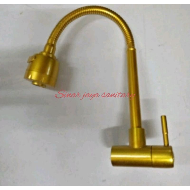 Kran flexible Gold tembok / Kran dinding gold flexible