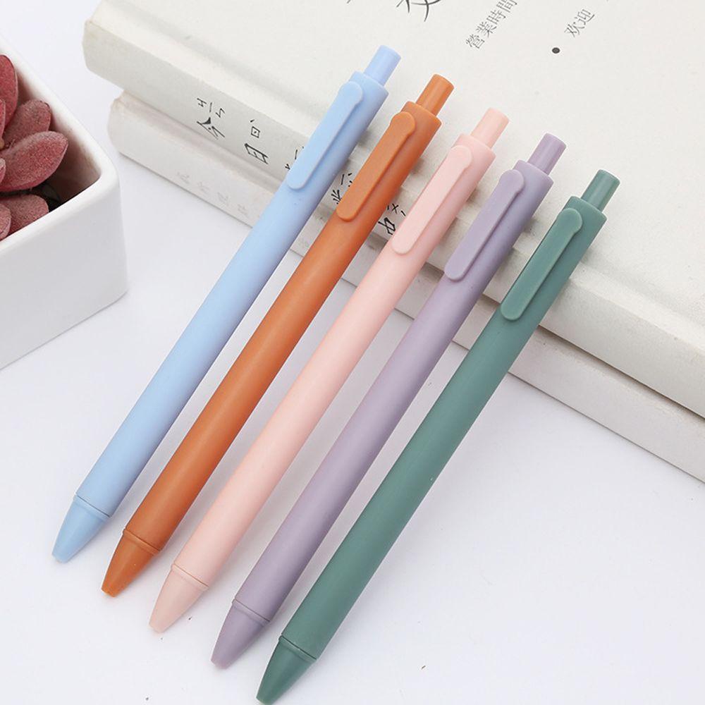 NICKOLAS1 Manual Gel Pens Refill Halus Lucu Press Pen Alat Tulis Siswa 0.5mm Halus Lucu Pulpen Push Gel Pen|Bolpen