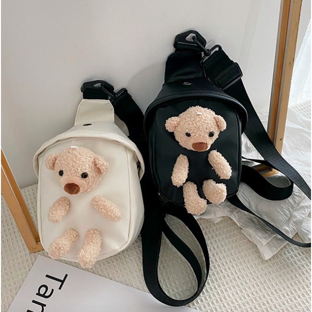 Amadela Story - BEARY Bumbag Wanita Tas Boneka Teddy Bear Tas Anak-Anak Shoulder Bag Tas Selempang Anak-Anak Tas Selempang Wanita Tas Selempang Anak Perempuan