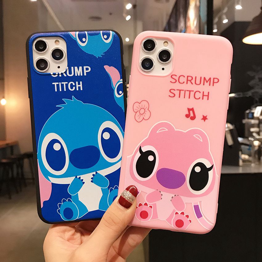 Stitch Soft Case HP VIVO Y20 Y20i Y20S Y12S Y11 Y12 Y12i Y15 Y17 Y71 V9 Y91C Y93S Y95 V15 Pro S1 V20 7 20 Pro 7i C17 Blue Pink Color Casing 12 Pro Max