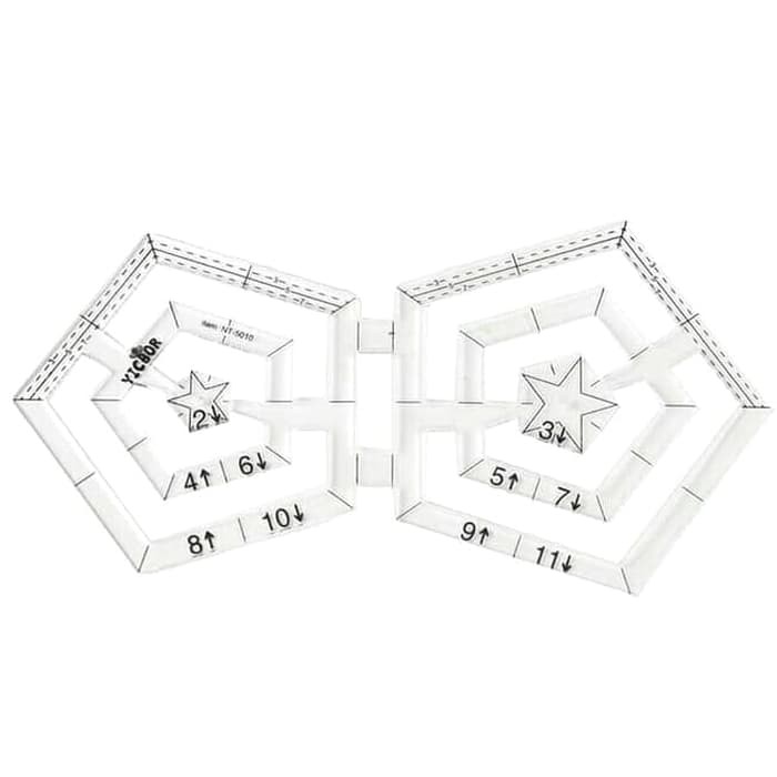 

Penggaris Jahit Menjahit - Quilting Ruler - Patchwork Ruler Pentagonal