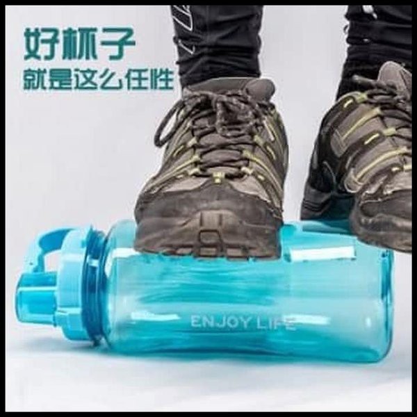 B019-2 Botol Minum LIFE 2 Liter - Straw Water Bottle 2000 ML