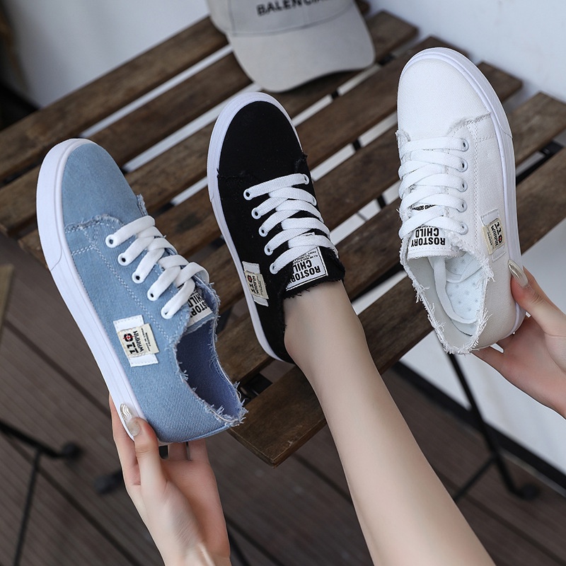 CaniKorea &quot;FREE BOX&quot; Minju Sepatu Sneakers Wanita Korea Sneakers Kanvas Sepatu Cassual Fashion Stylish Premium Quality Import 9153