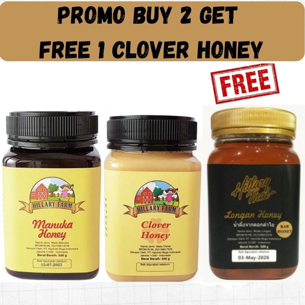 Jual Manuka Honey, Clover Honey FREE HONEY Indonesia
