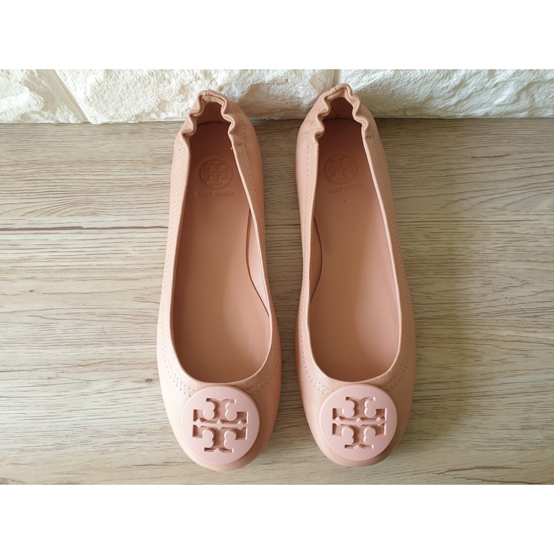 SEPATU WANITA BRANDED TORY BURCH PINK FLAT