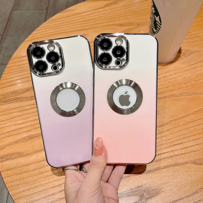 Soft case Pelindung Kamera Bahan TPU Warna Gradasi Untuk iphone 14 pro max 12 13 11 pro max X / Xs max XR 7plus / 8plus