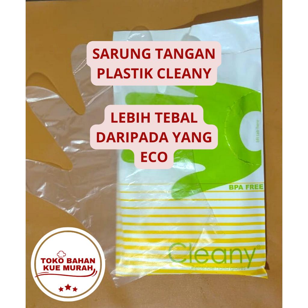 1 PACK SARUNG TANGAN PLASTIK CLEANY DAN ECO GLOVES