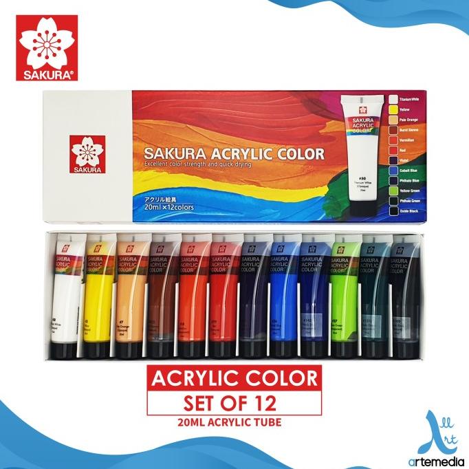 

Cat Akrilik Sakura 12x20ml Acrylic Color Paint ---READY---