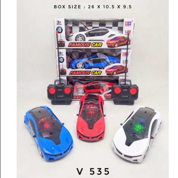 Mobil Remot Control Berlampu Terbaru BERLAMPU Nyala 3D Sport Racing Car New Mainan Anak Murah Famous