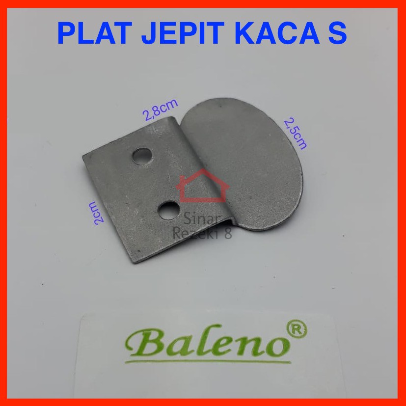 Plat Kaca S / Penahan Klem Besi Jepit Jepitan Z Jepitan Siku Kaca Cermin