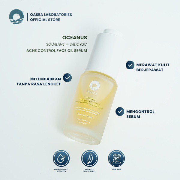 Oasea Oceanus Squalane + Salicylic Acne Control Face Oil Serum 20 ml