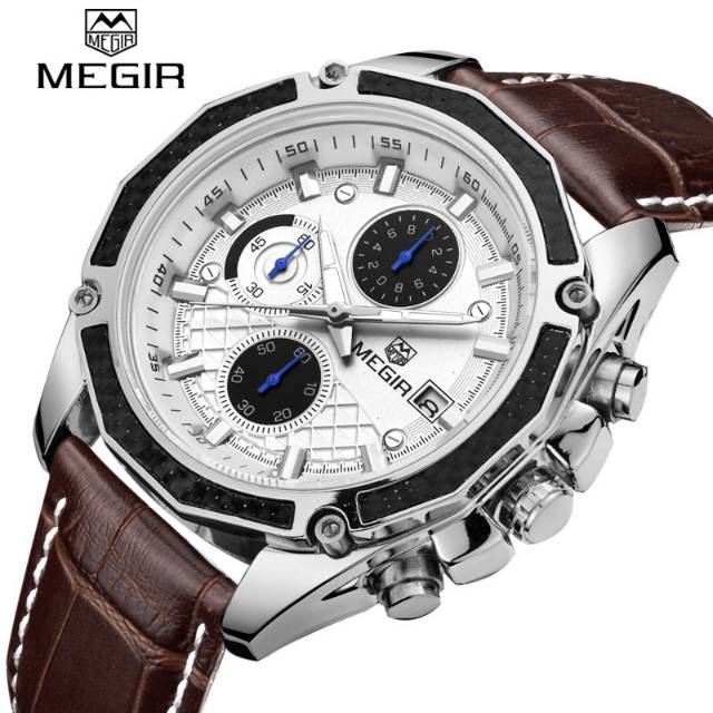 Jam Tangan Megir M2028 Chronograph Box Original Ready Shopee Indonesia