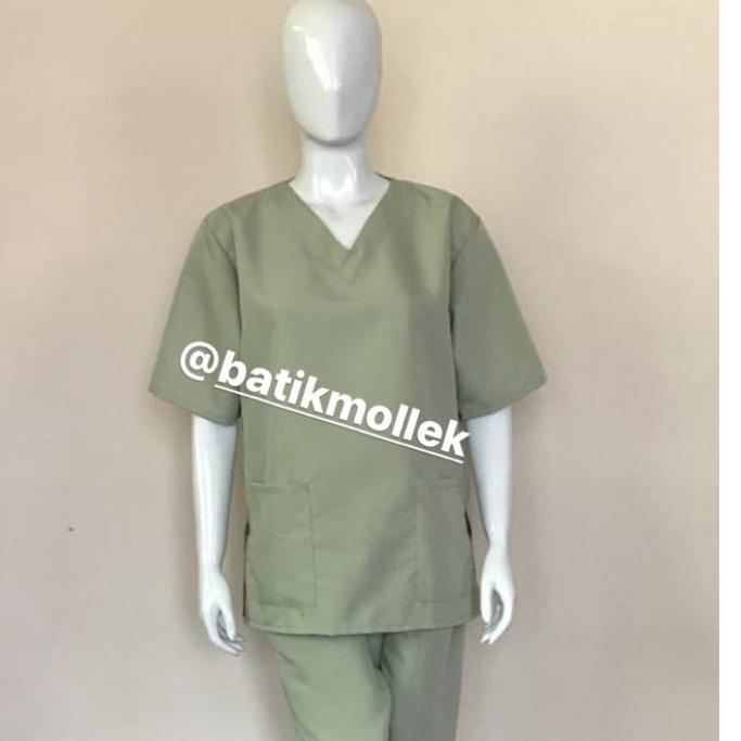  ATASAN SAJA BAJU ONLY. Baju OK/ Baju Jaga/ Scrubs Lengan Tangan Pendek UNISEX [BCR. 136781]