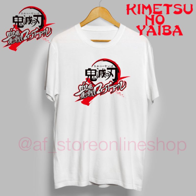 Kaos T-shirt Baju Distro KIMETSU NO YAIBA logo Anime