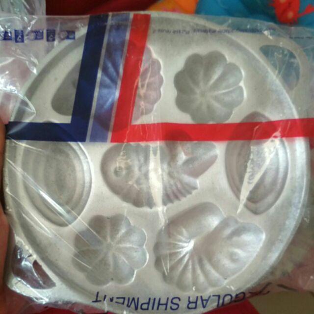 Pan Kue Cubit Motif Aneka Kerang 7 Lubang