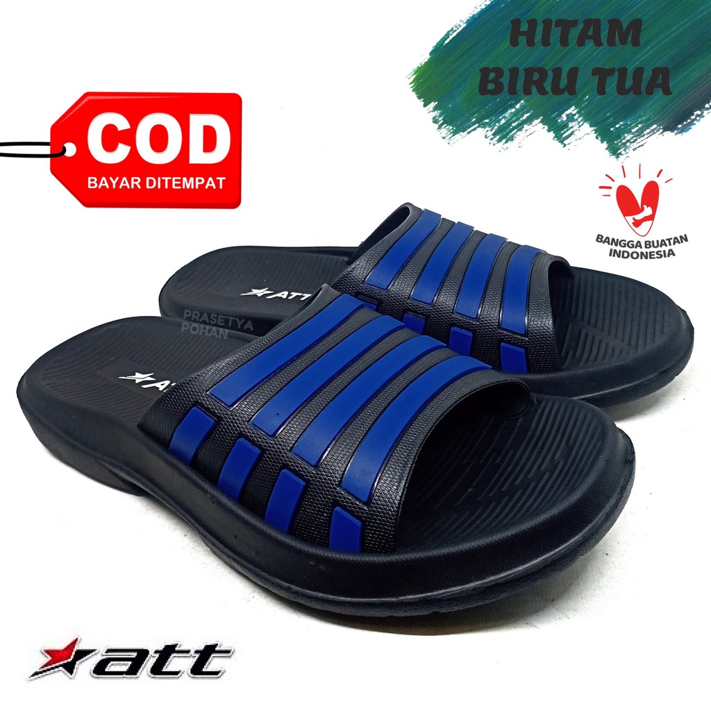 Sandal Pria Slide ATT Ringan dan Anti Air - Sendal Slide ATT Pria