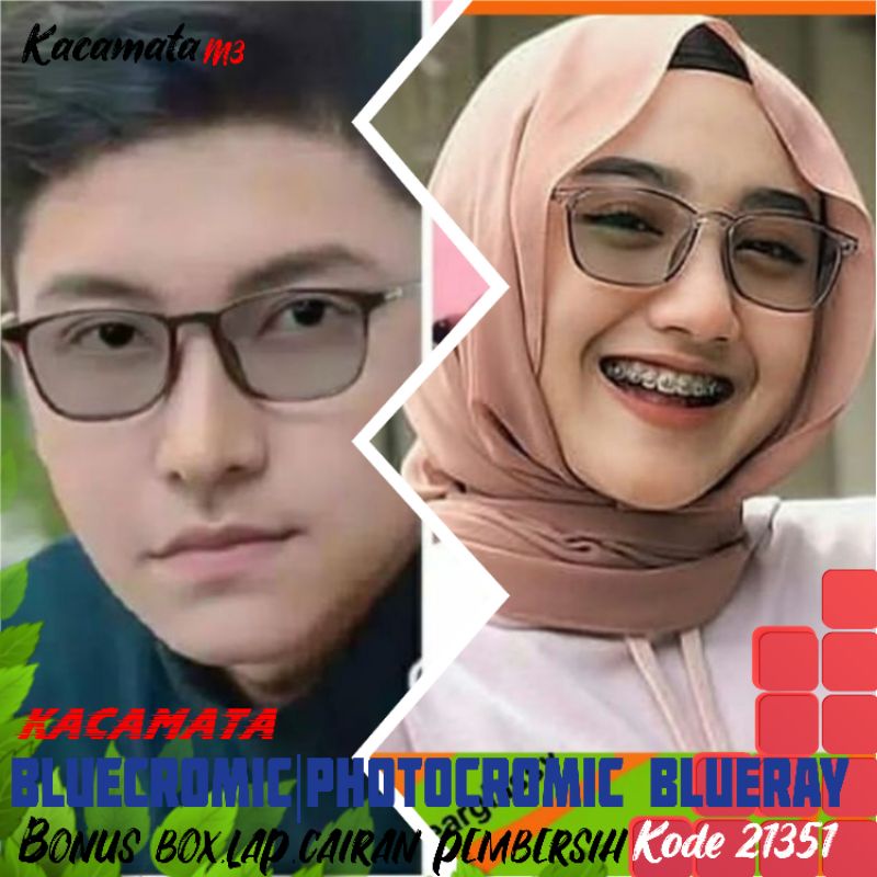 kacamata lensa bluecromic atau photocromic blueray bisa normal minus plus cilinder tergantung permintaan sampai minus 5 cyl 2 harga masih sama tulis saja pesanan kaka di catatan saat order free box lap cairan pembersih kode 21351 size 50-18-140