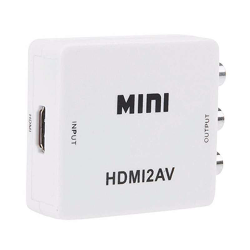 HDMI2AV | CONVERTER HDTV STANDART FEMALE TO AV FEMALE `MINI`+ KABEL USB 5 PIN MALE / HDMI2AV (BLACK/WHITE)