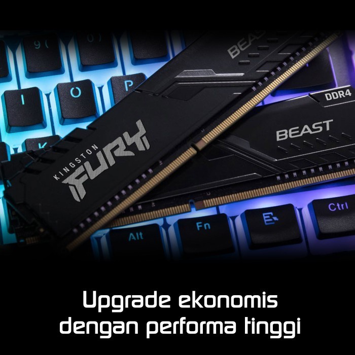RAM KINGSTON FURY BEAST 8GB KIT 2666 (2x4GB) ram pc ddr4 2666mhz black