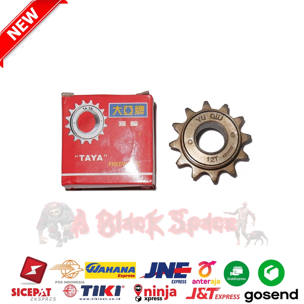 Freewheel 12T Ulir TAYA Gigi Belakang  Single Speed Gear Sepeda BMX Minion