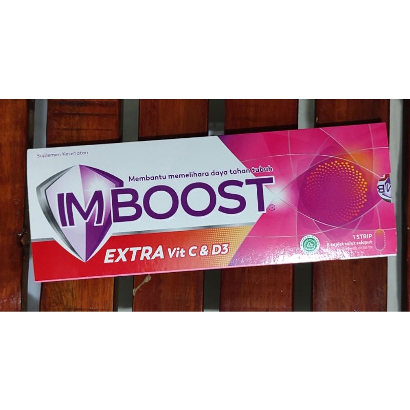 Imboost Extra Isi 8 Tablet / Vitamin C &amp; D3 / Daya Tahan Tubuh / Vitamin Imun Tubuh / Penyembuhan Pasca Sakit