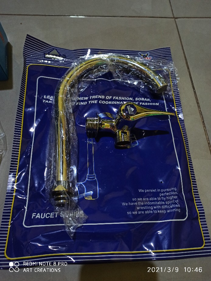 Eelic Krn-s51b Kran Angsa Wastafel 1/2 Inch Keran Dapur Stainless Steel