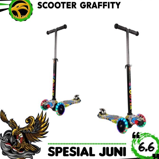 Scooter Anak Skuter Anak Scooter Grafiti Scooter Motif Otoped