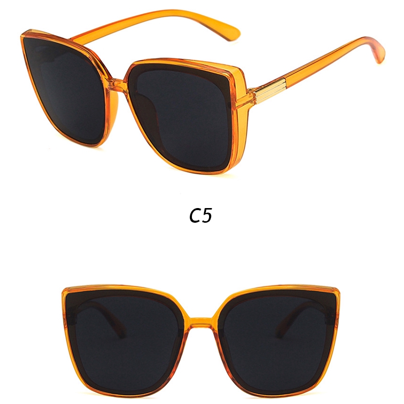 (YUZHU) Kacamata Sunglasses Wanita Antiradiasi Kacamata Retro Vintage