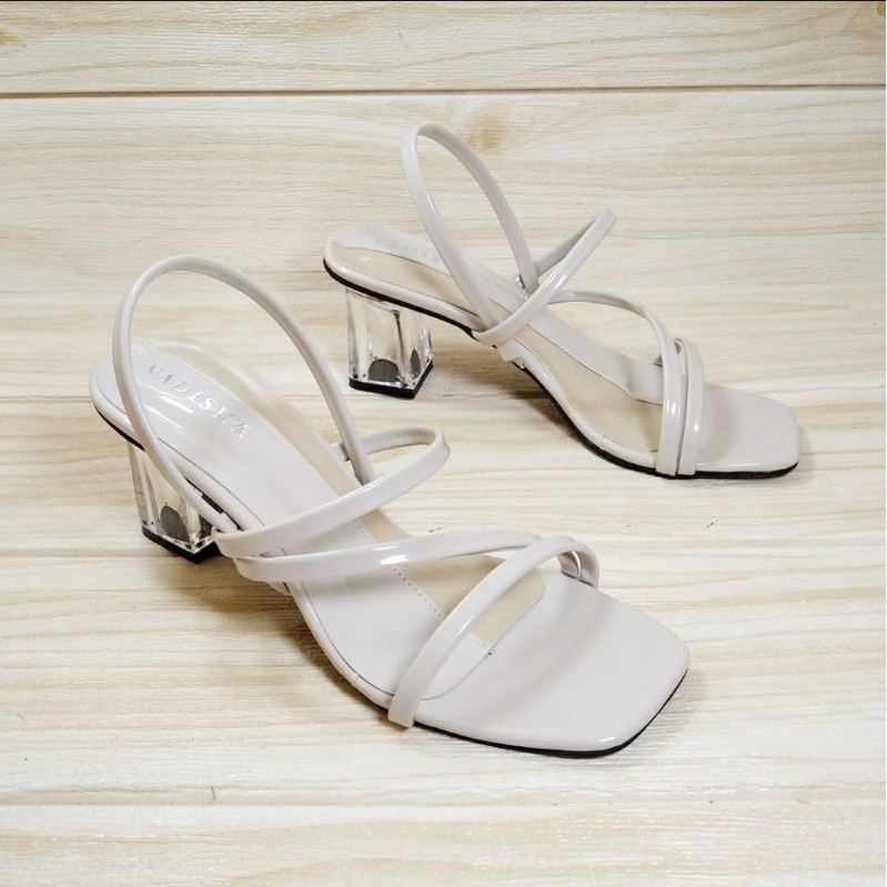 02.02 sale HEELS WANITA TERBARU Hak Kaca Queensha