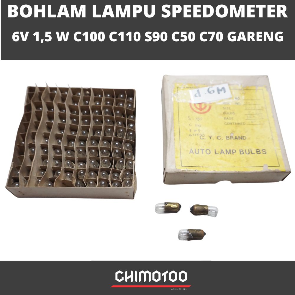 BOHLAM LAMPU SPEEDOMETER HONDA C100 C110 S90 C50 C70 GARENG S65 BAHAN KUNINGAN