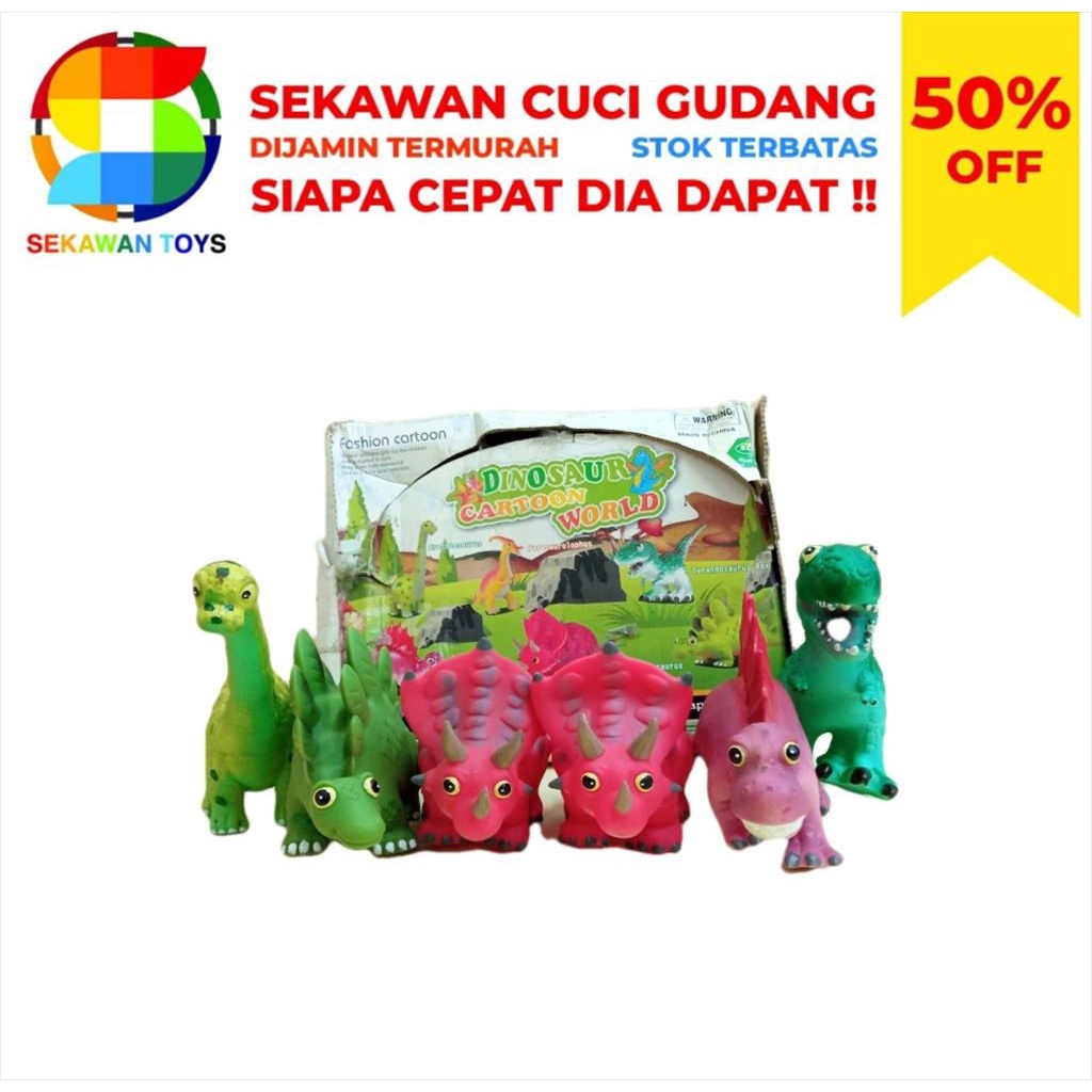 Mainan Anak/Dinosaur Carton 1  Kotak 6 Pc SEKAWAN SALE 23