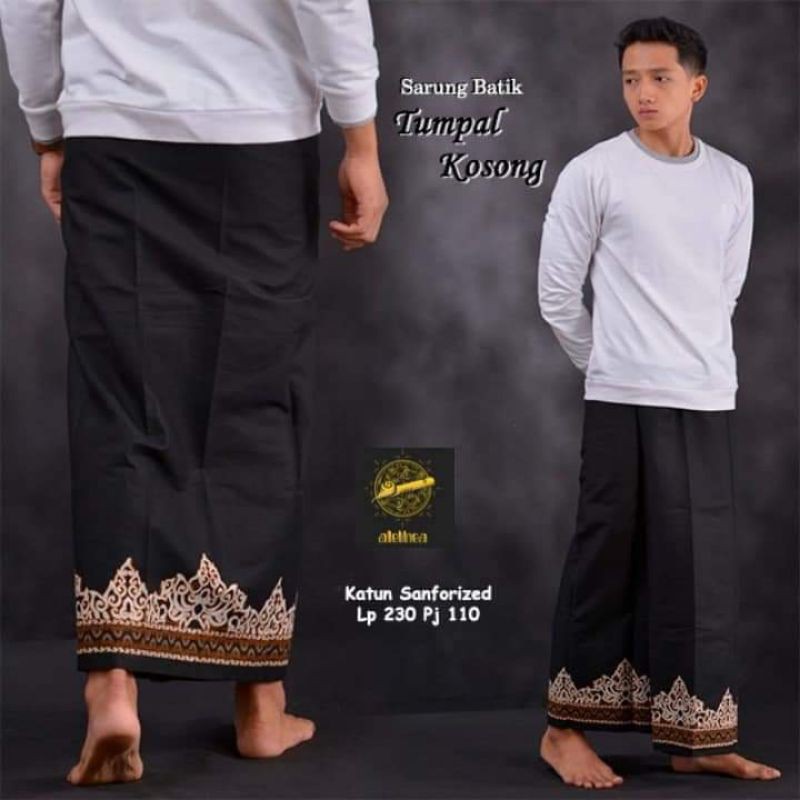 sarung batik trendy tumpal hitam sragenan