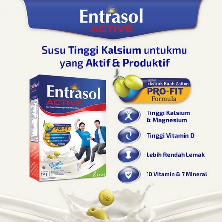 ENTRASOL ACTIVE PROFIT VANILA COKLAT 350 GR