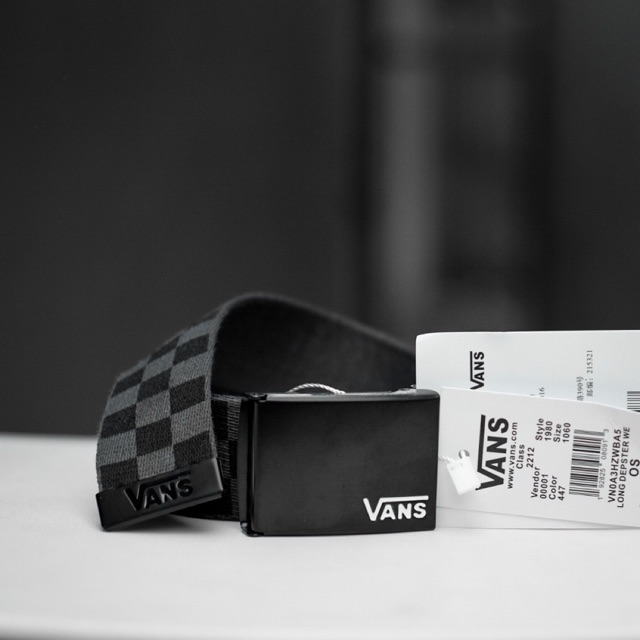 vans checkered belt