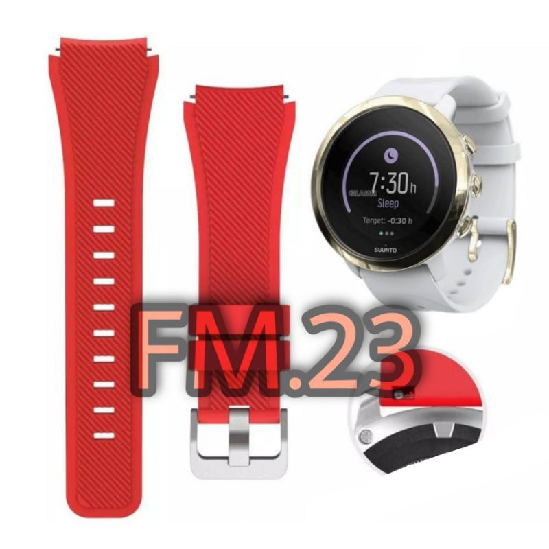 STRAP TALI JAM TANGAN RUBBER SILICONE SILIKON KARET WATCH BAND SUUNTO 3 FITNES FITNESS ACC JAM