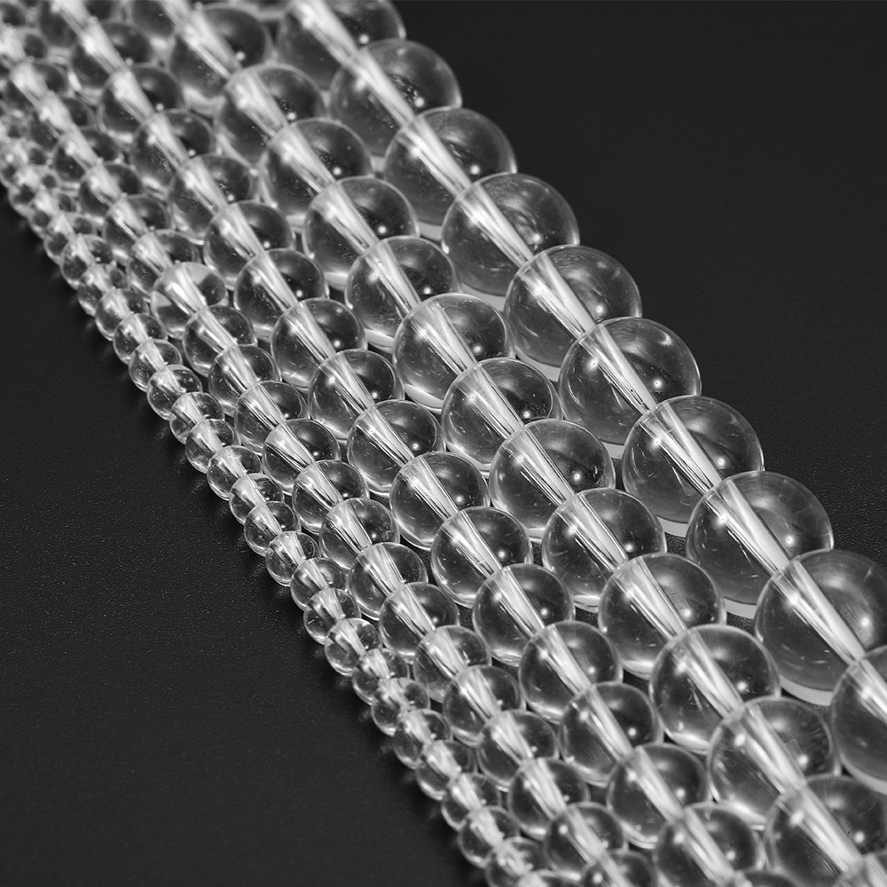 Manik-Manik Kaca Bulat Model Longgar Transparan