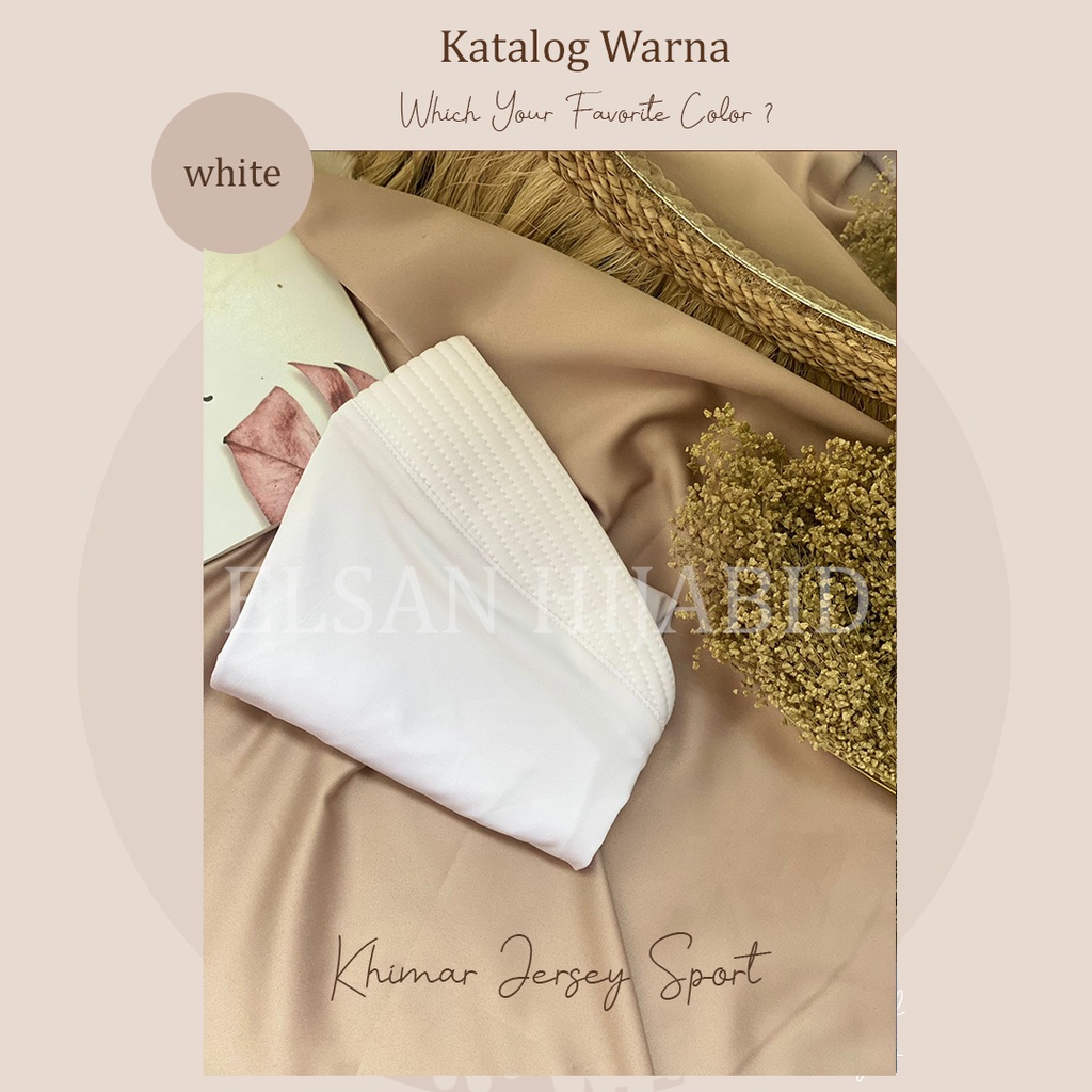 Hijab sport / Khimar Jersey Sport premuim grade A-Jersey Sport White