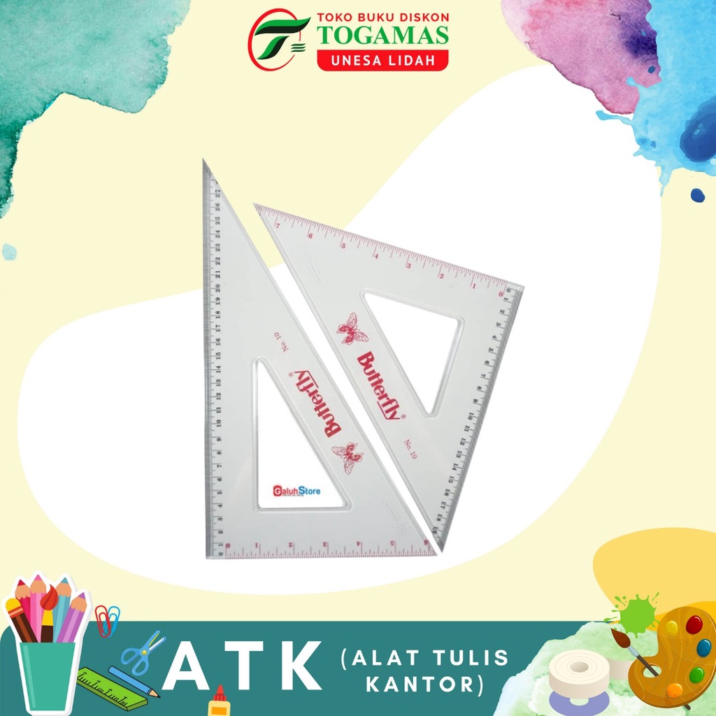

PENGGARIS SEGITIGA NO.10 BUTTERFLY / READY STOCK