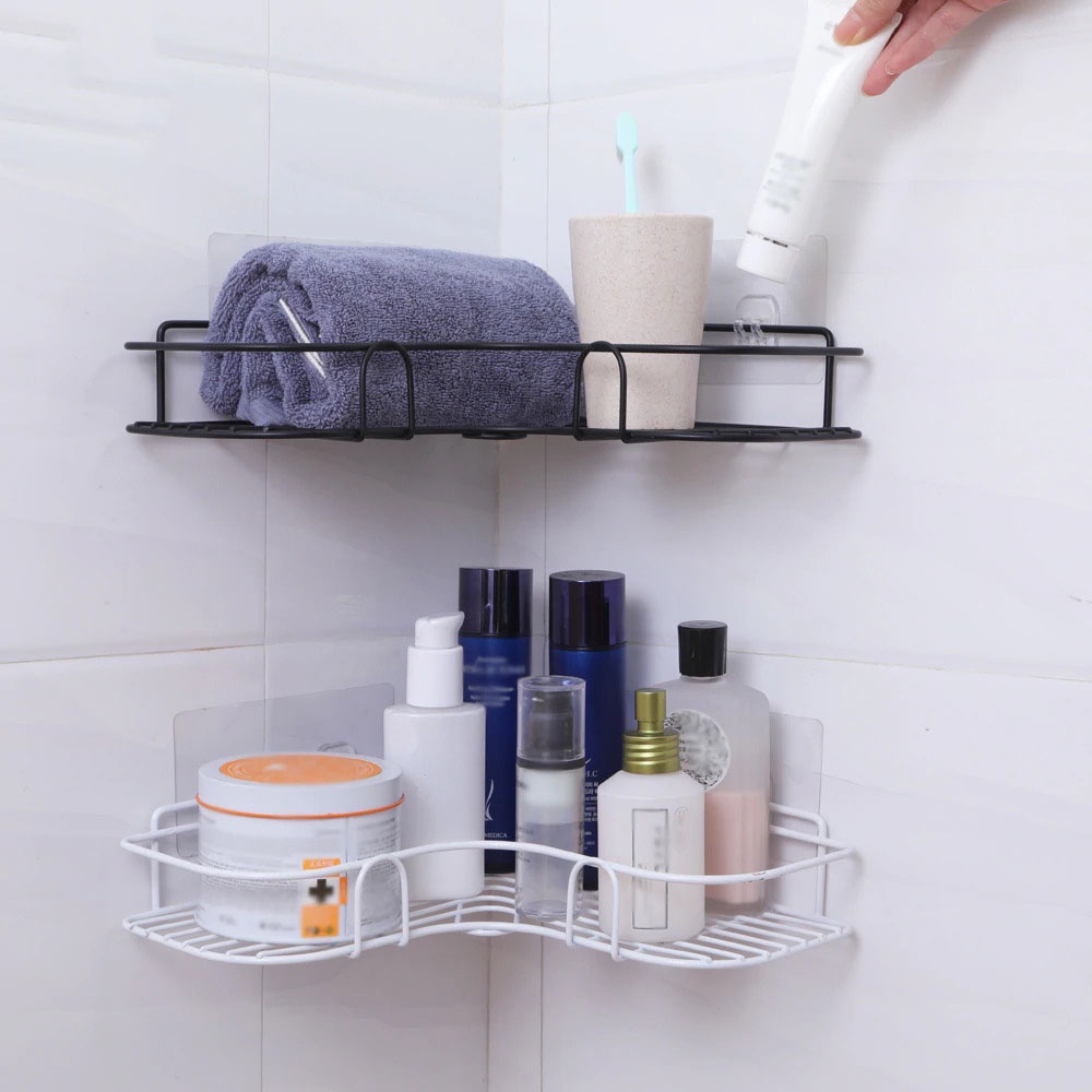 Rak Sudut Kamar Mandi Triangular Bathroom Organizer Rack - G49