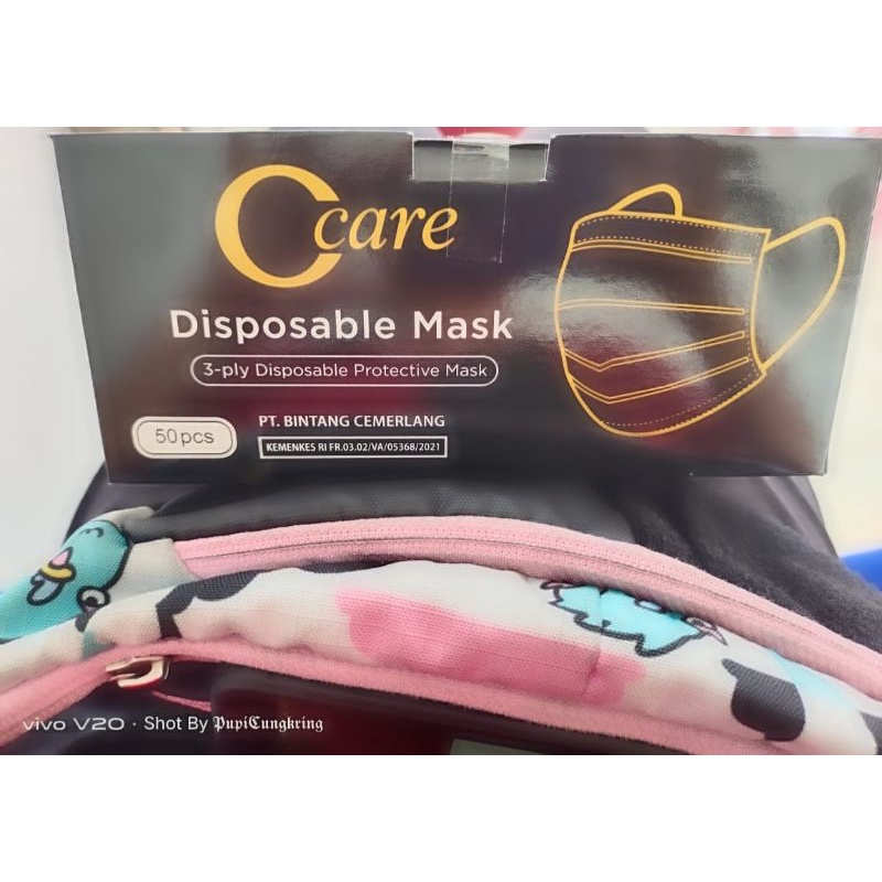 Masker 3ply earloop embos C care