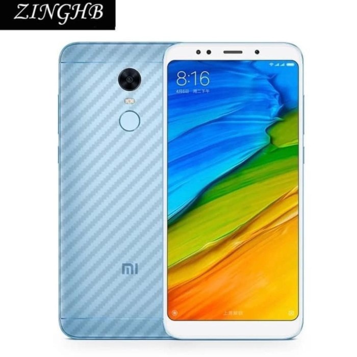 Back Skin Carbon Redmi 5 - Skin Carbon Xiaomi Redmi 5 Biasa