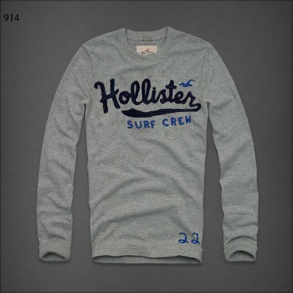 [L&P] Kaos /T-Shirt HOLLISTER 1922 LENGAN PANJANG GREY High Quality (L&P)