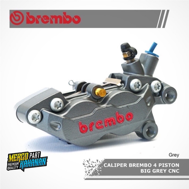 Jual kaliper Brembo axial big pot 4p grey caliper depan Brembo 4 piston