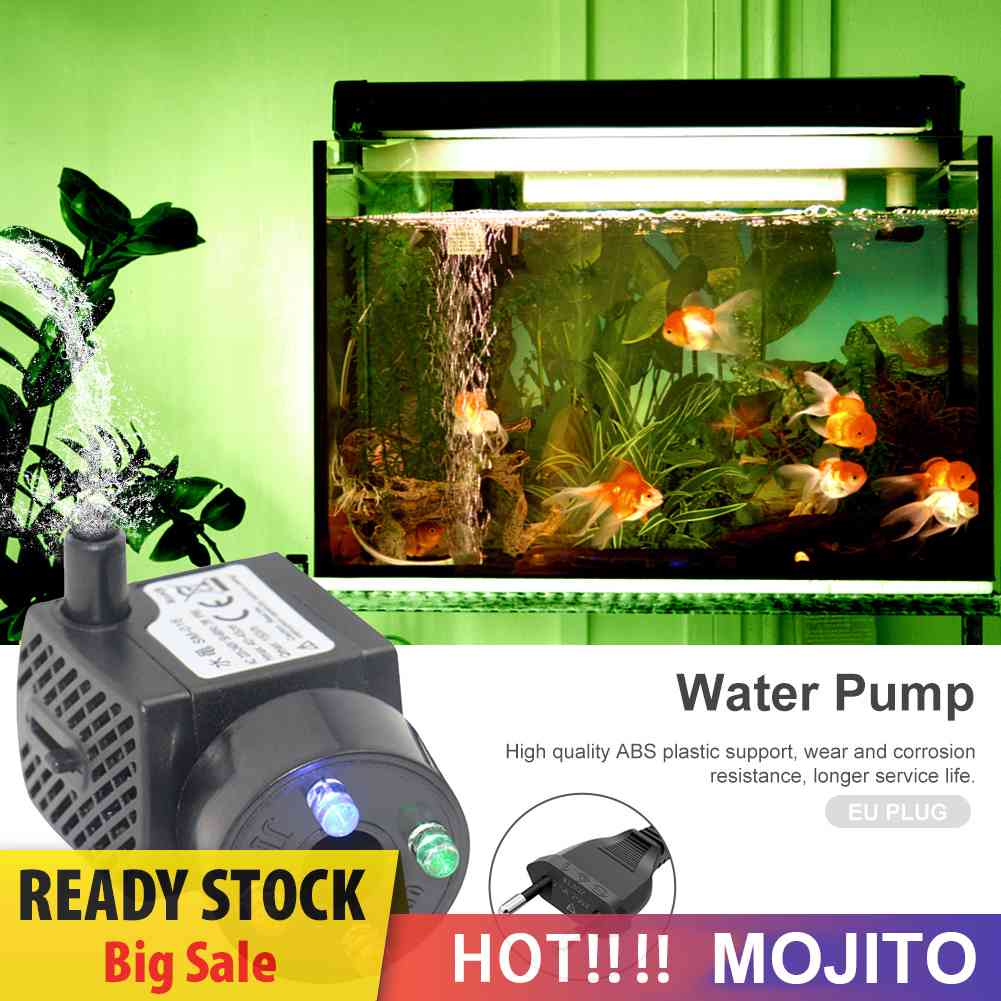 150L/H 2W 4 LED Colorful Lights Submersible Ultra-quiet Aquarium Water Pump